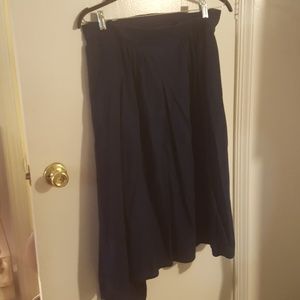 Denim wrap skirt